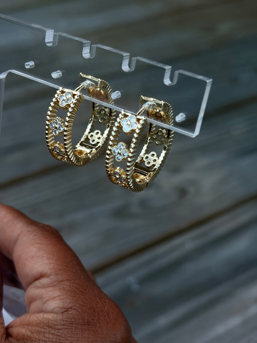 Gold Luxe Floral Hoop